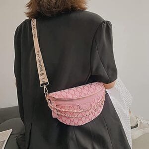 Crossbody Bag Women's Wide Strap, Vintage Canvas Sling Bag With Zip And Removable Shoulder Strap, Canvas Saddle Belt Bag