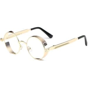 3-Retro Steampunk Sunglasses for Women & Men Round Metal Tinted Shades