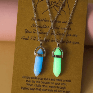 Luminous Stone Bullet Heart Pendant Necklace – Crystal, Trendy Gift