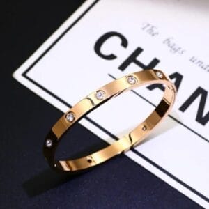 Gold Plated Zirconia Couple Bracelets – Trendy Luxury Jewelry