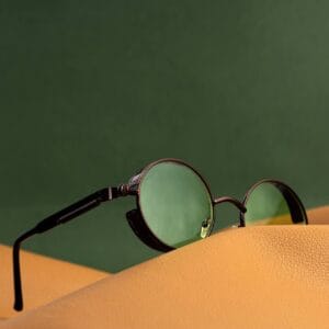 4-Retro Steampunk Sunglasses for Women & Men Round Metal Tinted Shades