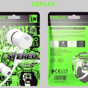 GERLAX EARPHONE 3.5MM JACK -White