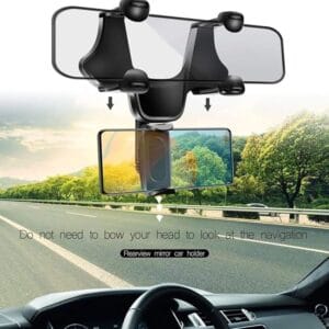 Adjustable 360° Rotation Car Mount Car Rearview Mirror Phone Holder Bracket Stands For Universal Smart Mobile Phone GPS