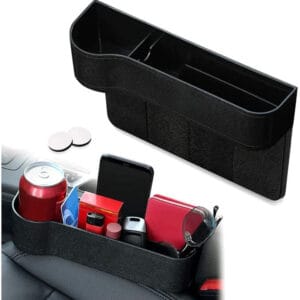 Car Seat Organizer Gap Filler Storage Box Car Side With Cup Holder Left Side