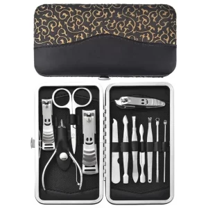 12 Pcs Multifunctional Pocket Set Manicure Pedicure Nail Clippers Scissors
