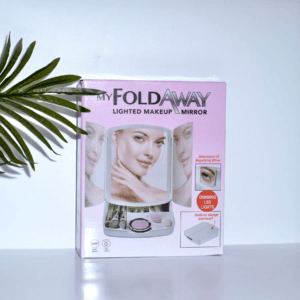 My Fold Away Vanity Mirror With Led & Makeup Storage