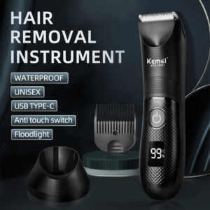 Waterproof With Skin Friendly Blades Orginal Kemei Hair Trimmer KM-1840