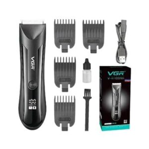 VGR Professional Hair & Beard Trimmer – Waterproof, Cordless with Ceramic Blades and LED Display