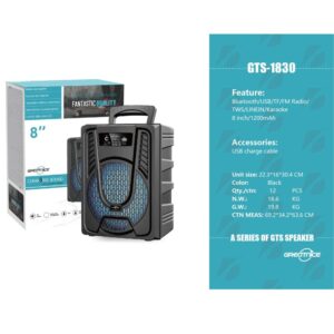 8-Inch Bluetooth Wireless Rechargeable Speakers