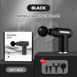 Handheld Impact Therapy Massage Gun – 4 Speeds, Rechargeable & Ergonomic Design