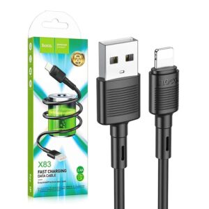 Hoco X83 Lightning Fast Charging Cable – USB to iPhone | 12-Month Warranty