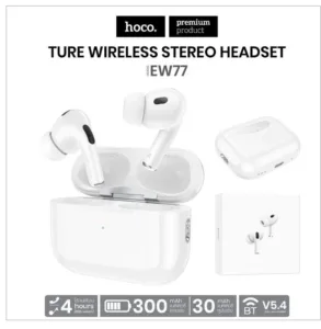 Hoco EW77 Wireless Earbuds | ENC Noise Cancelling | With Ear Gummies & Long Battery Life