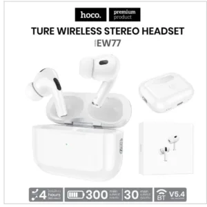 Hoco EW77 Wireless Earbuds | ENC Noise Cancelling | With Ear Gummies & Long Battery Life