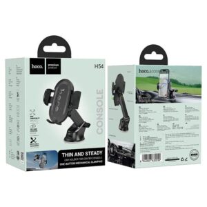 Hoco H54 Brusco Car Holder – Dashboard & Console Mount, One-Button Clamp
