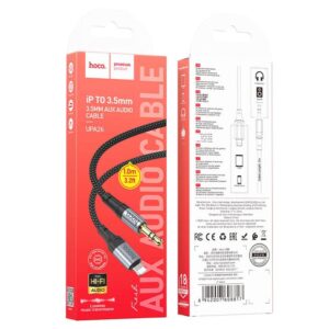 Hoco UPA26 Fresh – 3.5mm to iPhone Lightning Audio Cable, DAC Chip, Hi-Fi Lossless, 1m