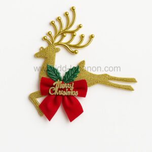 Golden Reindeer Christmas Ornament – 12 × 13 cm Elegant Holiday Decoration