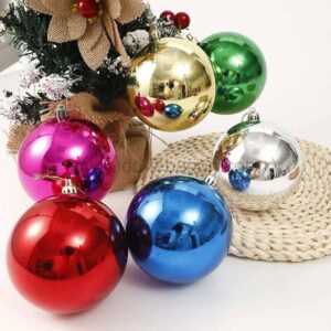 Set of 6 Colorful 6cm Christmas Balls – Classic Tree Ornaments