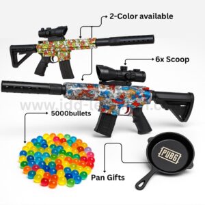 M416 Gel Blaster – 2 Color Options with 6X Scope, 5000 Gel Balls & PUBG Pan Gift