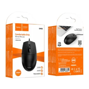 Hoco GM50 League Wired USB Mouse | Optical 3D Sensor & Business Design (Black)