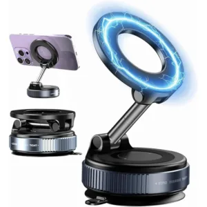 Universal Magnetic Vacuum Suction Phone Holder | Car, Home & Office Mount | Twist-Lock Grip