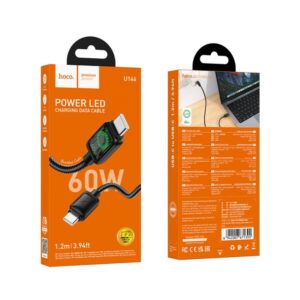 Premium 60W Type-C Cable with Smart LED | Hoco U146 1.2m
