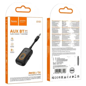 Hoco E151 Bluetooth AUX Receiver & Transmitter - 2-in-1 Adapter