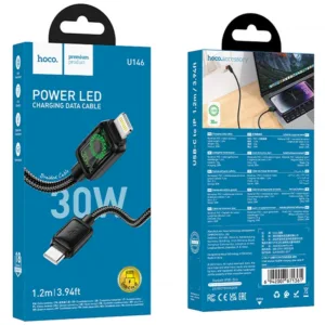 Hoco U146 30W Type-C to Lightning Cable: The Ultimate Smart LED Cord
