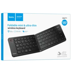 Hoco GM71 Foldable Wireless Keyboard - Black | 2.4G Mini