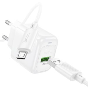 Hoco QC3.0 Fast Charging Adapter Kit – High-Speed USB Wall Charger with Micro-USB Cable