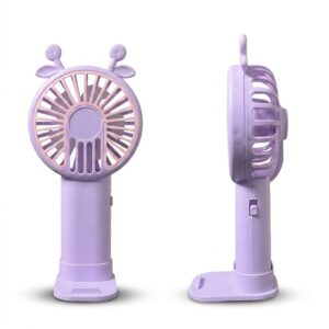 Reindeer Mini Fan: 2-in-1 Portable Desktop Cooling Fan with Phone Holder Base (USB Rechargeable)
