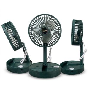 Telescopic Folding Fan: 2-in-1 Portable Desktop & Foldable Countertop Cooling Fan (USB Rechargeable)
