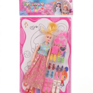 DIY Fashion Doll Playset – Princess Doll with Markers, Shoes, and Accessories