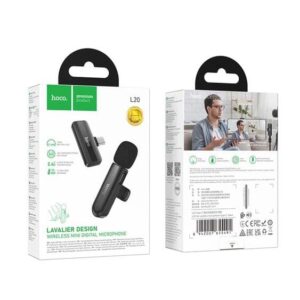 Hoco L20 Lavalier Wireless Mini Digital Microphone – Type-C Plug-and-Play