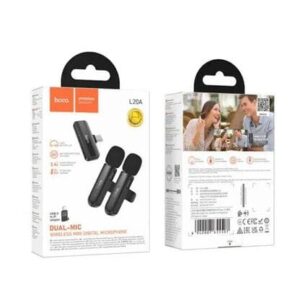 Hoco L20A Dual-Mic Lavalier Wireless Mini Digital Microphone – Type-C