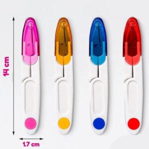 Portable Safety Cover Thread Snips & Sewing Clippers – 14cm Assorted Colors