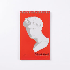 Premium A5 Sketch Block Spiral Drawing Pad – Classical Bust Red Cover