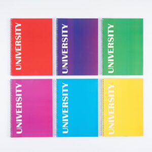 University A4 Spiral Notebook – 72 Sheets, French-Ruled (Seyes) Grid