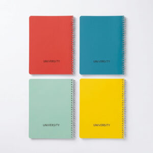 University A5 Spiral Notebook – 96 Sheets, French-Ruled (Seyes) Grid